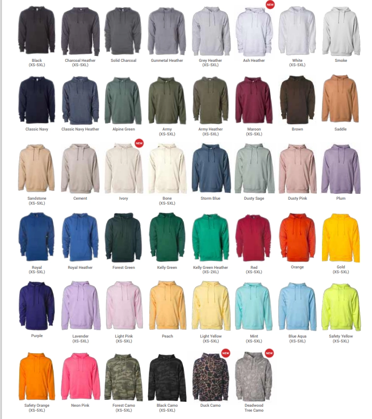Retail quality Mid weight 8+oz Hoodie - Thumbnail 2